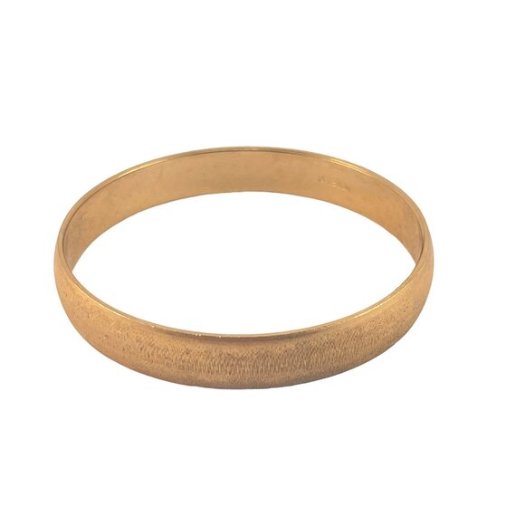 Monet Vintage Gold-Tone Textured Bangle Bracelet - Picture 2 of 5